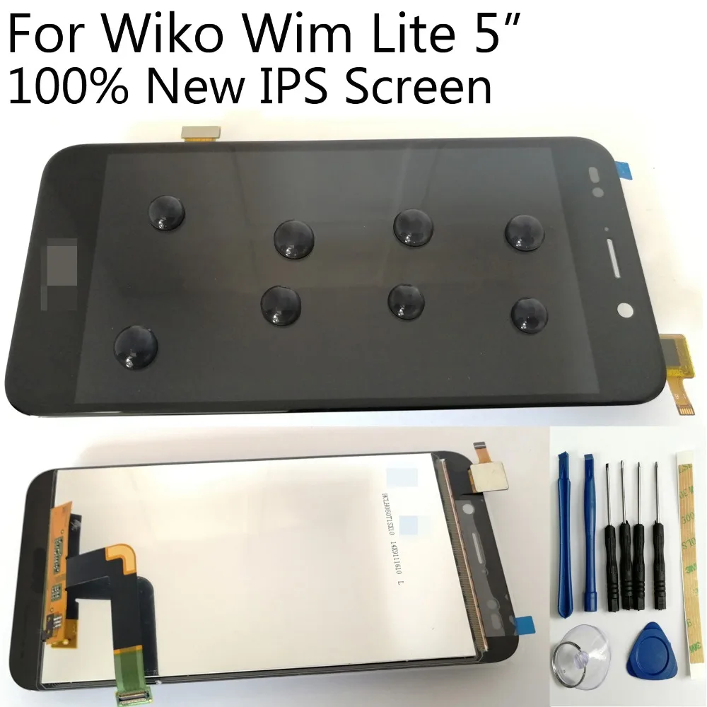 

Shyueda 100% новый для Wiko Wim Lite 5 "1920x1080 FHD ЖК-дисплей сенсорный экран дигитайзер + инструмент + клей
