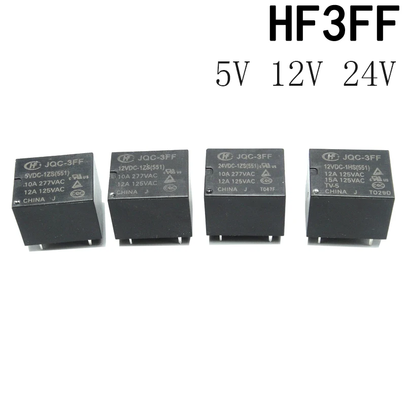 5 шт. Новое реле Φ 005 012 024 -1HS 1ZS 5V12V24V HF3FF 4pin5pin | Обустройство дома