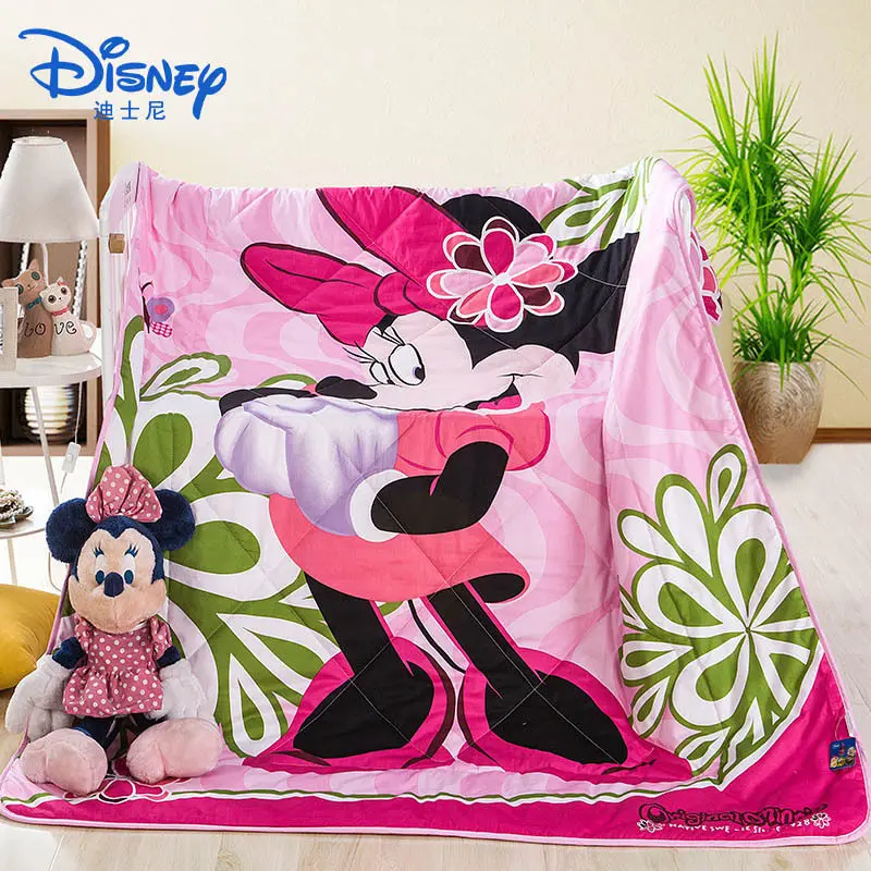 150x200 см летнее одеяло Disney 100% хлопок тонкое для сна с рисунком детей девочек и