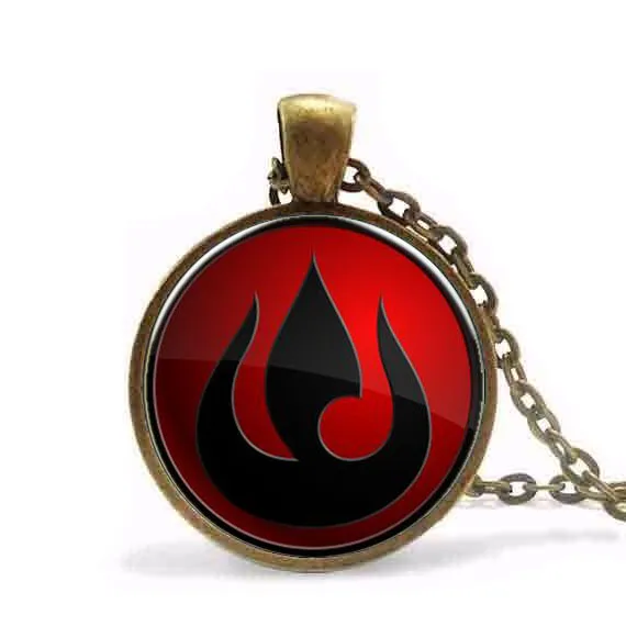 Кулон в стиле стимпанк Аватар последняя подвеска Airbender Legend of Korra Fire Nation стеклянные