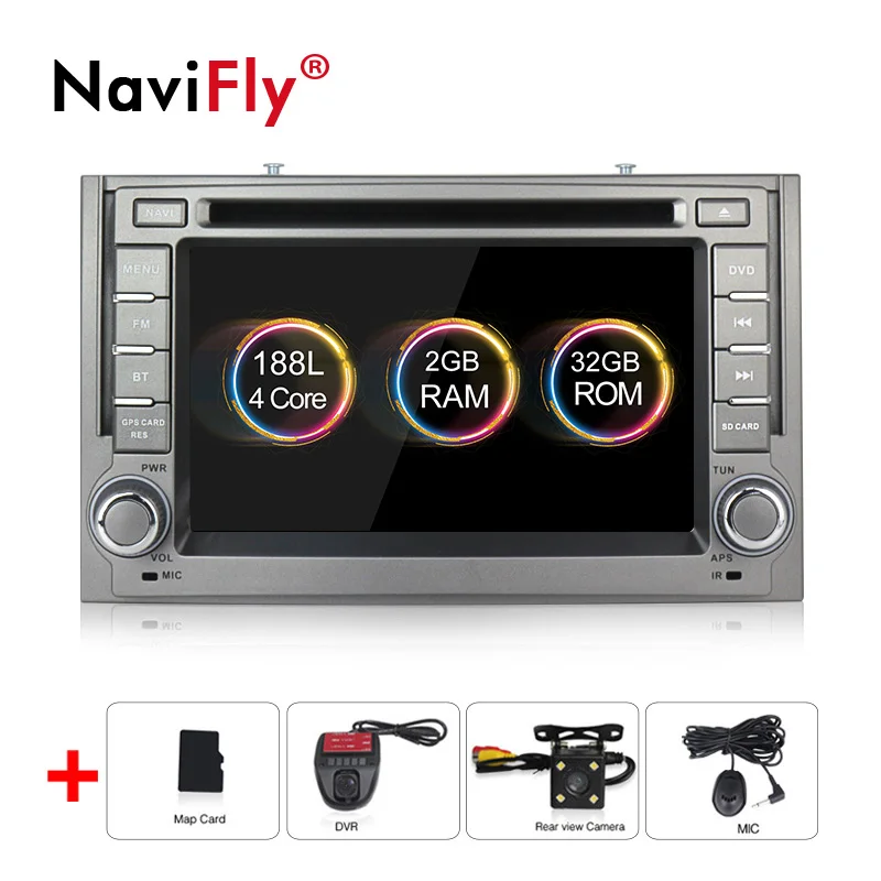 NaviFly русская меню четырехъядерный Android 9 1 32G ROM автомобильный Радио FM GPS для Hyundai H1