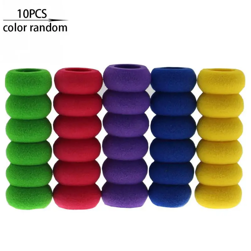 10 pcs Ridged Protection Cap Pen Pencil Hand Soft Foam Calligraphy Childrens School Stationery |