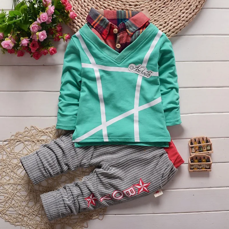 BibiCola Baby Boys Clothing Sets Spring Autumn New Children Girls Striped Tracksuit Set Toddler sets |