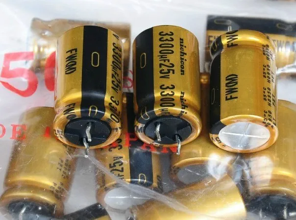 Бесплатная доставка оригинальный японский nichicon 25V3300UF FW 3300uf25v аудио конденсатор