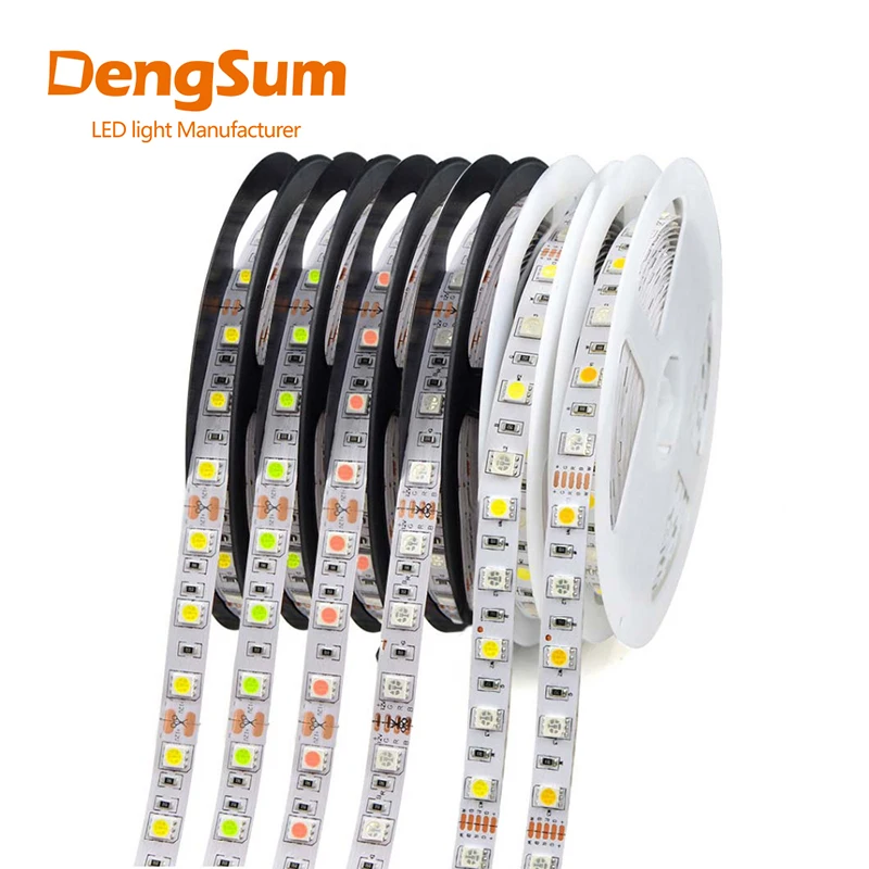 5M 300LEDs Waterproof RGB LED Strip 5050 DC12V 60LEDs/M Flexible Light Belt Led Ribbon Tape Home Decoration 24V RGBW Lamp Strips