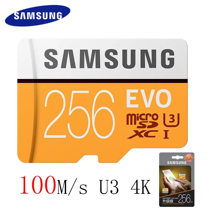 SAMSUNG карта памяти MicroSD 128 ГБ 64 32 16 8 256 100 МБ/с. Micro SD карты флэш для телефона Class10 SDHC