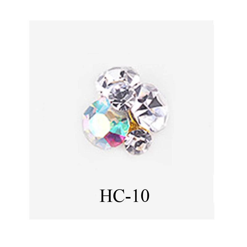 New 10pcs Crystal Bright Stones Nail Rhinestone Alloy Nail Art Decorations Glitter DIY 3D Nail Jewelry Pendant