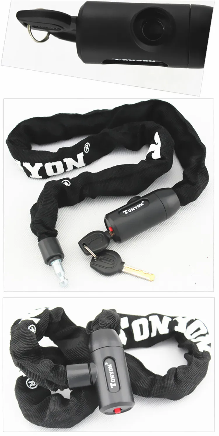 Велосипедные блокираторы 90 см стальные велосипеда с защитой от кражи цепочка для