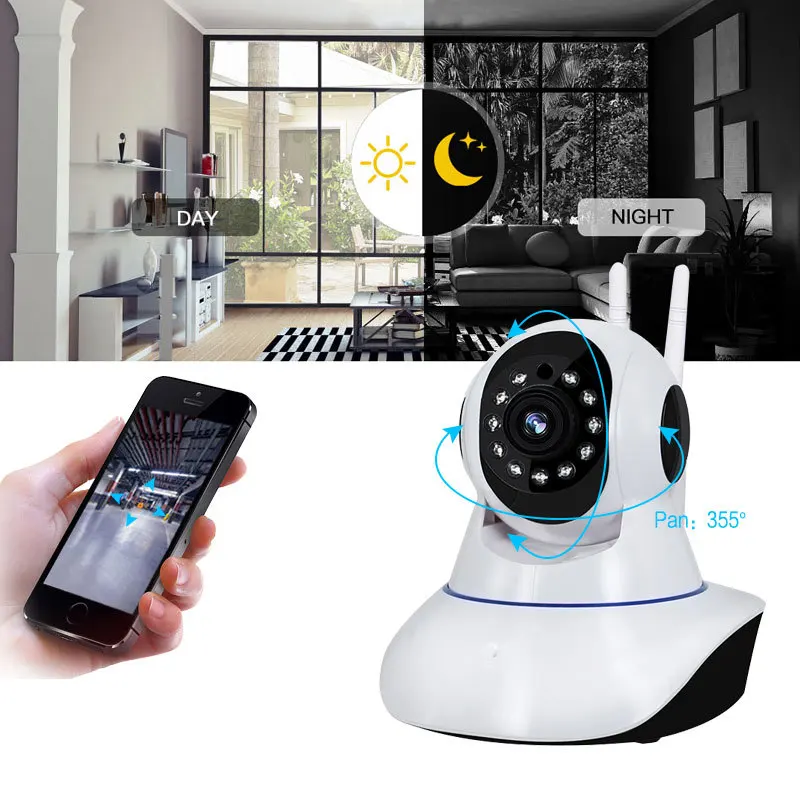 1080P Wi Fi IP Камера видеонаблюдения домашней безопасности Babby монитор P2P Ночное
