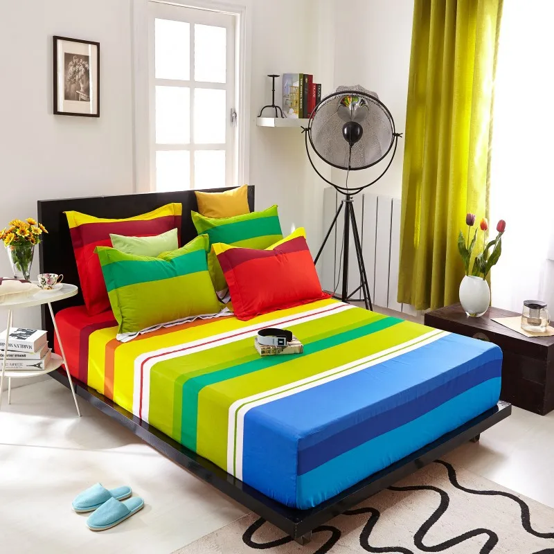 Хлопковый защитный чехол с принтом постельного белья для односпальной и