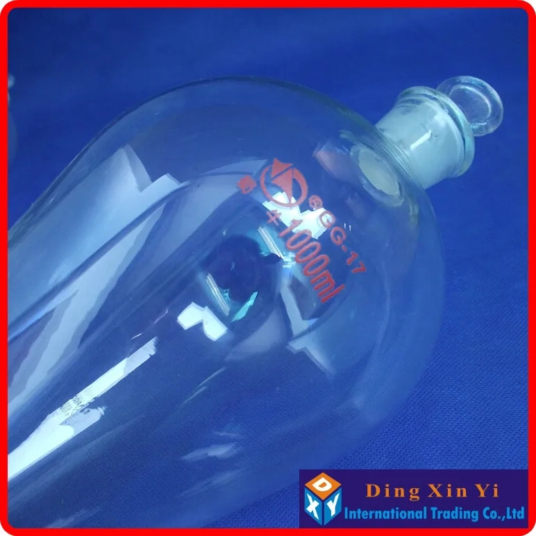 Грушевидная разделительная Воронка 1000 мл стеклянная грушевидная воронка в форме