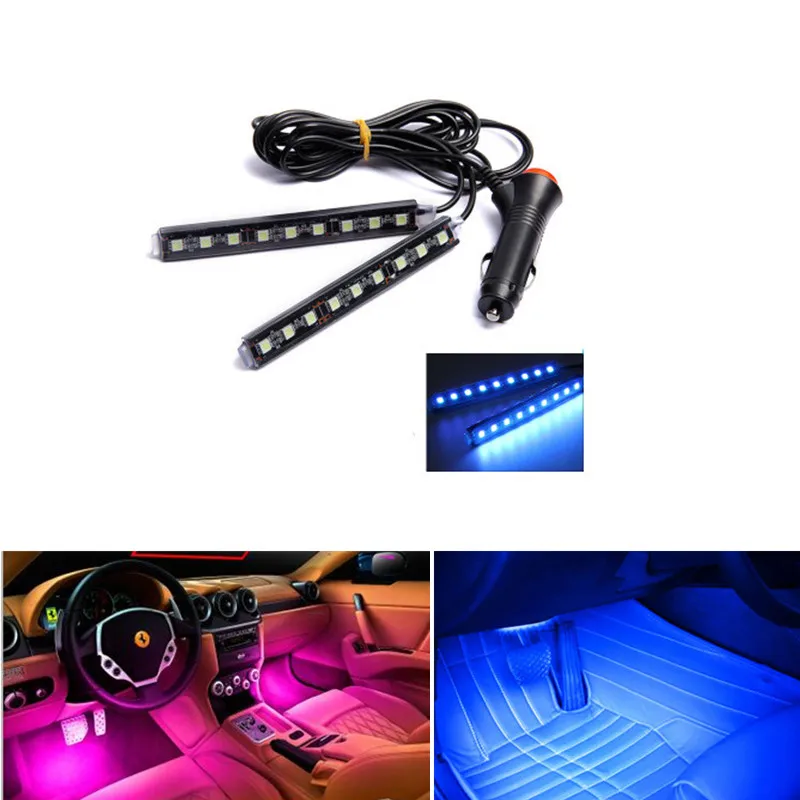 Автомобильная светодиодная лента 9 SMD 5050 10 Вт декоративная для салона автомобиля