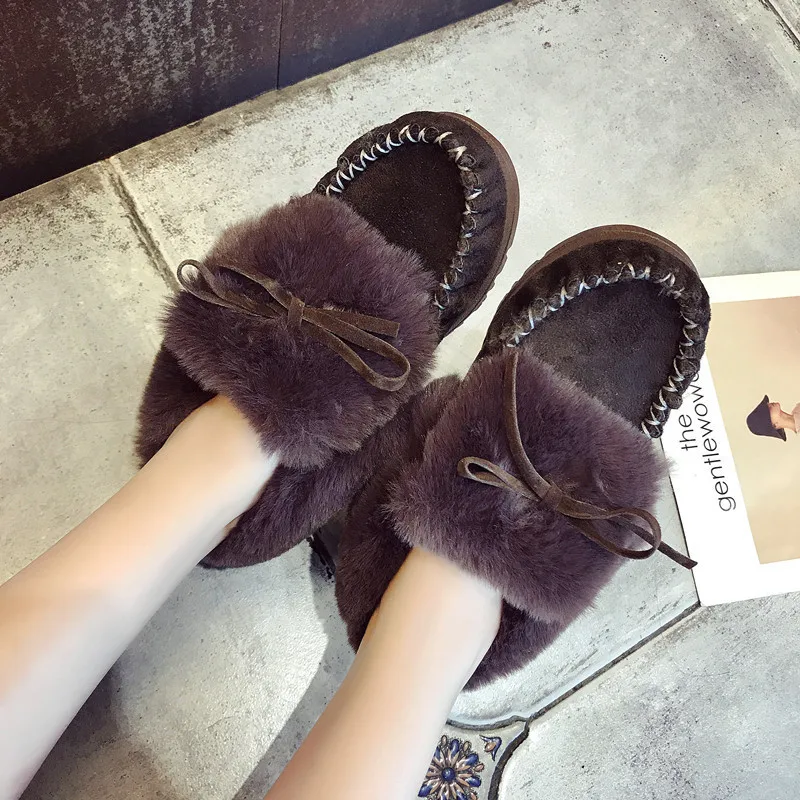 YDP/женские зимние ботильоны из флока с круглым носком без шнуровки на плоской