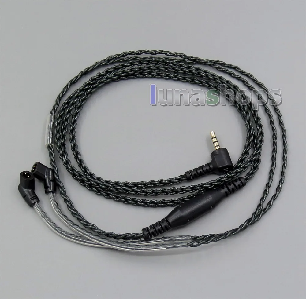 LN005641 3 5 мм 2 mmEarphone посеребренные OCC смешанные Фольга полиуритановый кабель для UE18