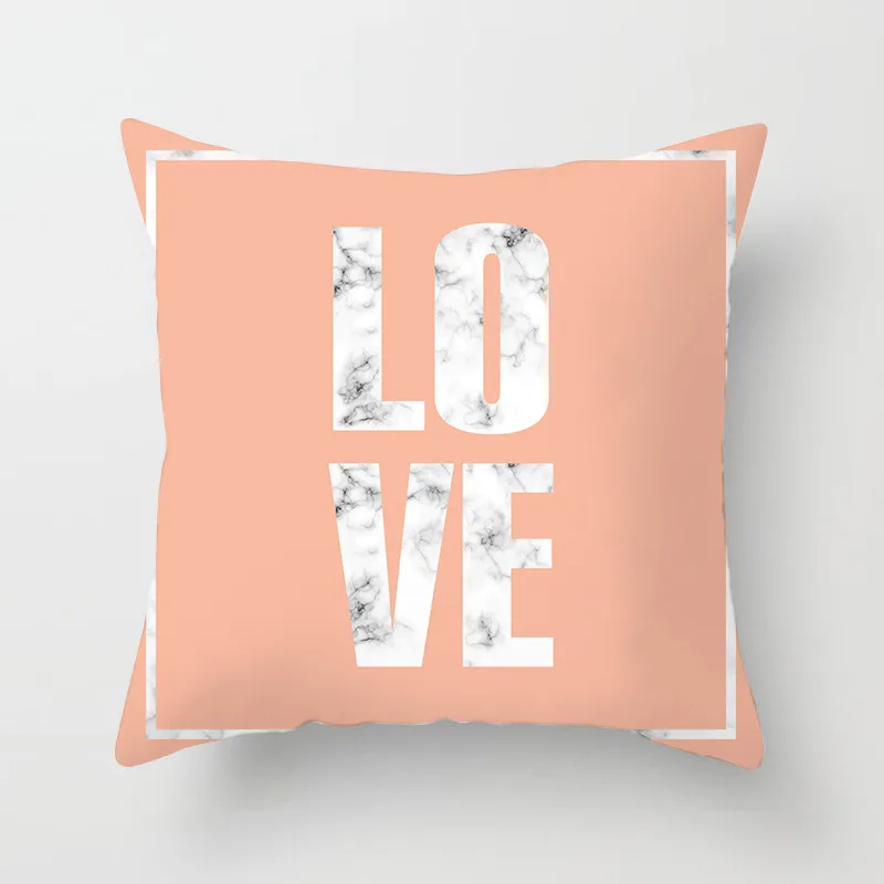 Простые геометрические наволочки Fuwatacchi с листьями буквами бриллиантами