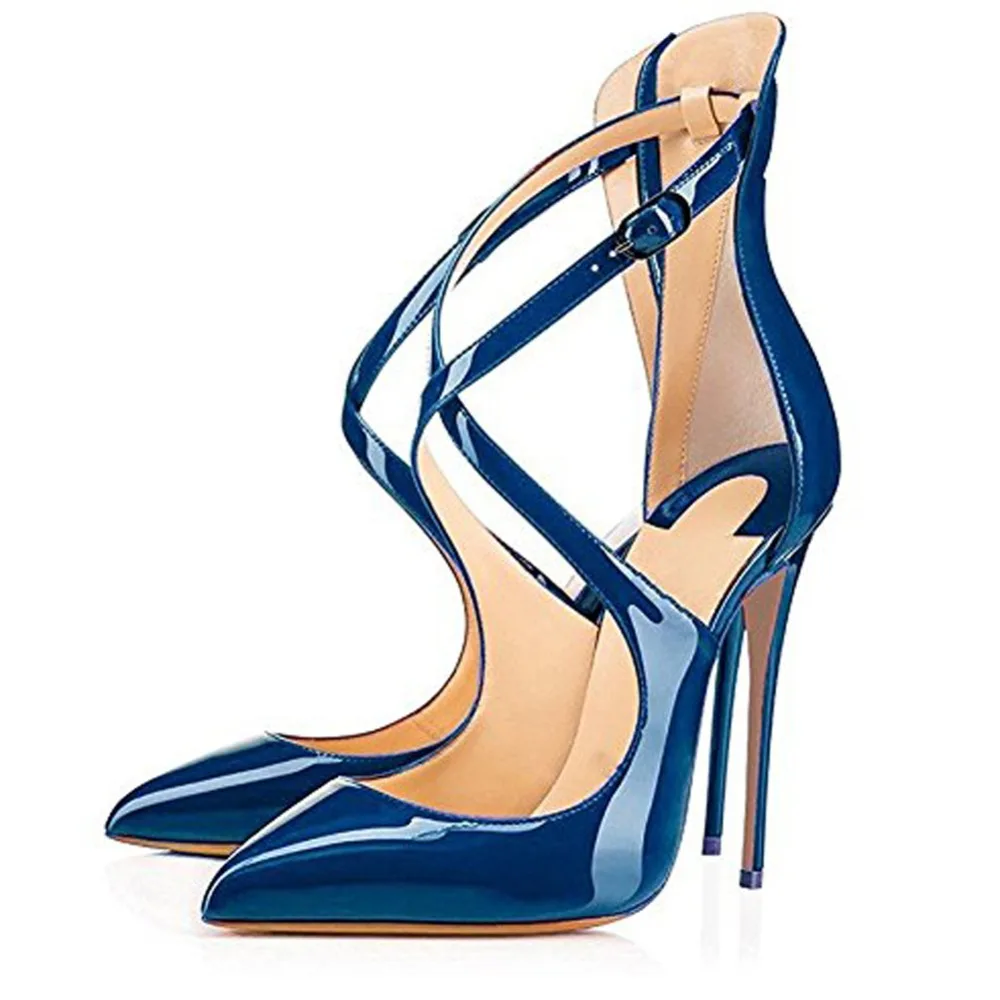 Onlymaker/женские туфли лодочки с острым носком и перекрестными ремешками на высоком