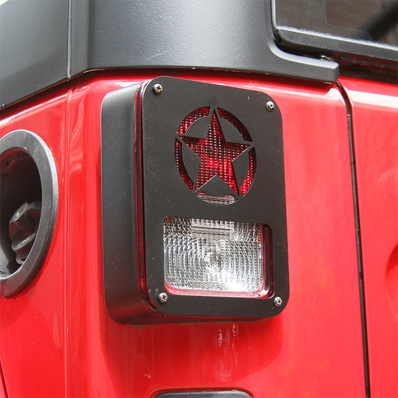 SHINEKA железная накладка на заднюю фару защитная наклейка подходит для Jeep Wrangler JK