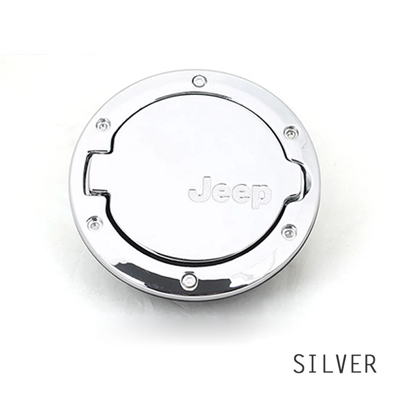 1pcs Silver CHUKY 1 шт. алюминиевый сплав Автомобильный газовый топливный бак крышка эксклюзивный Логотип Крышка декоративные аксессуары для 2007- Jeep Wrangler JK - Цвет: 1pcs Silver