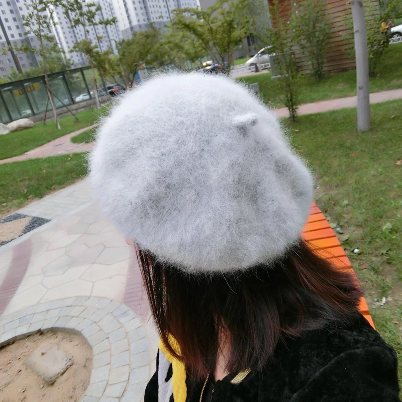 Новый длинный норковый Бархатный берет шапка на осень и зиму женская модная