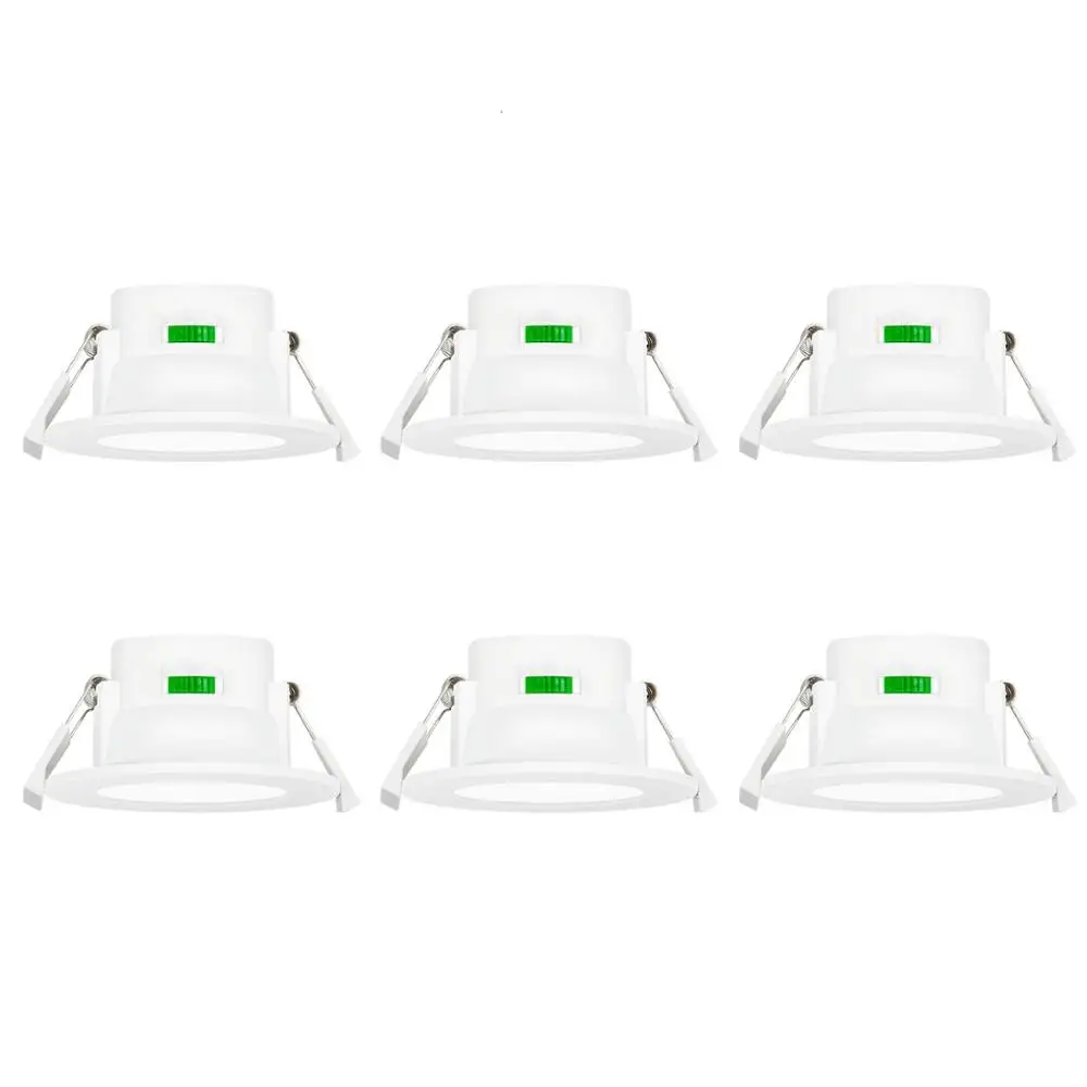6 Lamps Затемнения светодиодный встраиваемые потолочные светильники встраиваемые светодиодные лампы гидроизоляционные IP44 для Кухня Ванная комната 220 V-240 V CCT регулируемый отверстие Dia70-85 - Испускаемый цвет: 6 Lamps