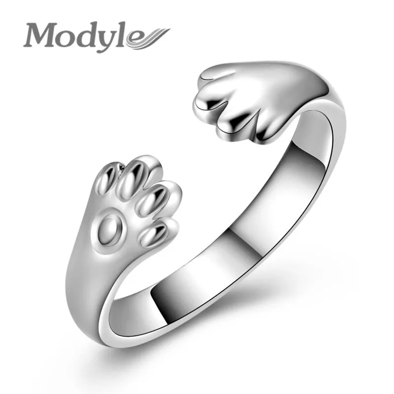 Модное открытое обручальное кольцо Modyle для девочек золотистого и серебристого