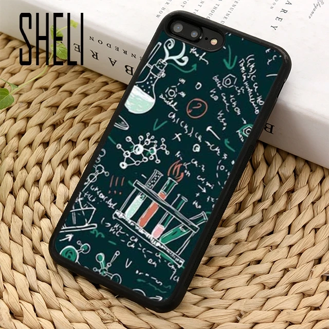 SHELI Brains Geek Science Math Physics Formulas Phone Case Cover For iPhone 5 6 6s 7 8 plus 11 pro X XR XS max Samsung S7 edge |