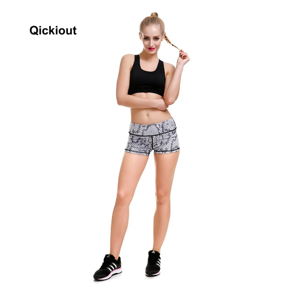 Женские облегающие шорты Qickitout модные повседневные свободные из серебристой