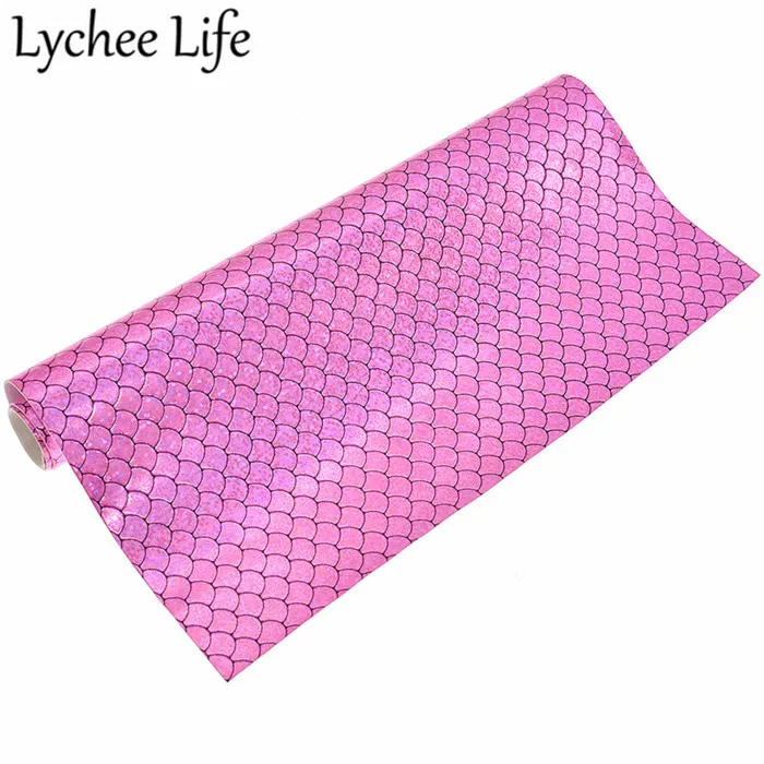 12 Lychee Life блестящая ткань из искусственной кожи ручной работы красочная голографическая А4 ткань современная домашняя одежда Текстиль Швейные аксессуары - Цвет: 12