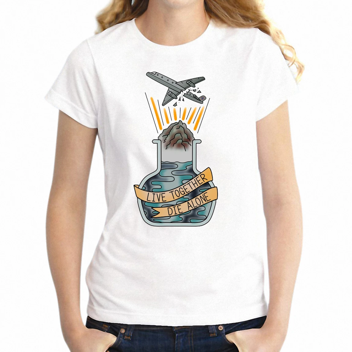 Новая женская футболка с изображением героев сериала потерянные классические