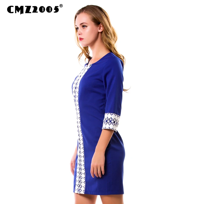 Hot Sale New Women Vintage Fashion Autumn Striped Knee-Length O- Neck Dresses with Half sleeve 71243-1 | Женская одежда
