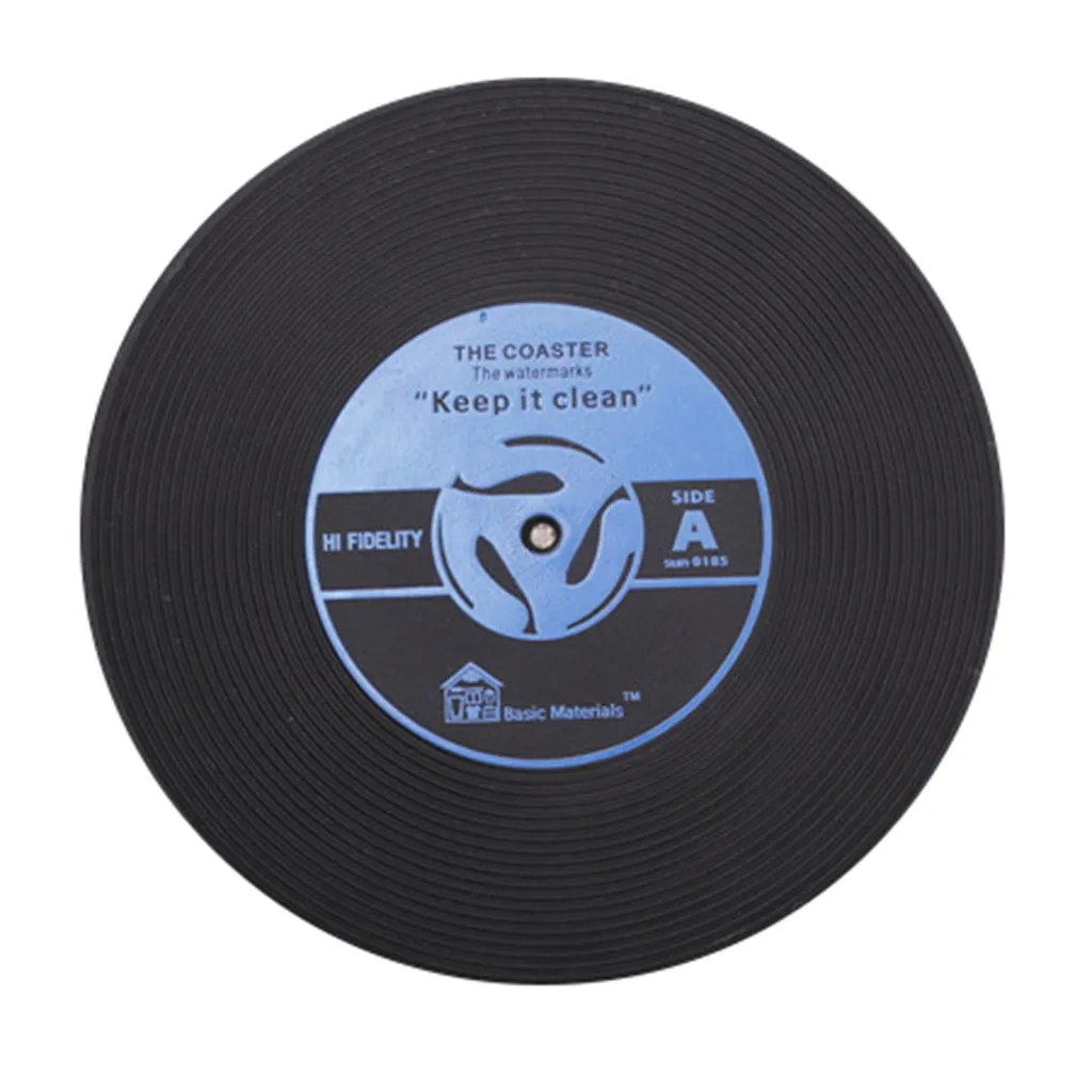CD пластинки Форма Кухня Вечеринка бар чашка коврик салфетки силиконовые Coaster