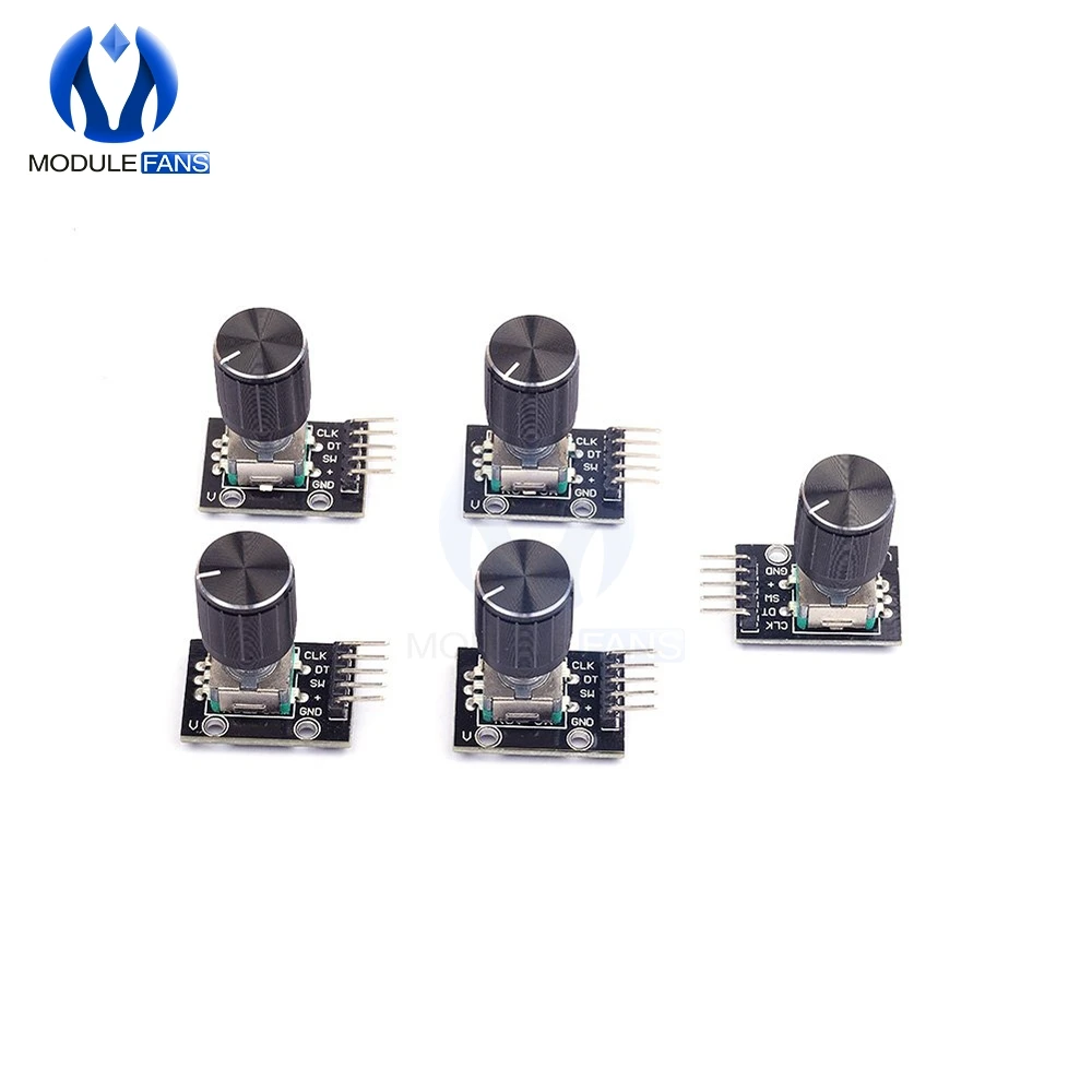 KY-040 360 градусов Поворотный модуль кодировщика для Arduino Кирпич Датчик переключатель макетная плата с штырьками с половинными отверстиями