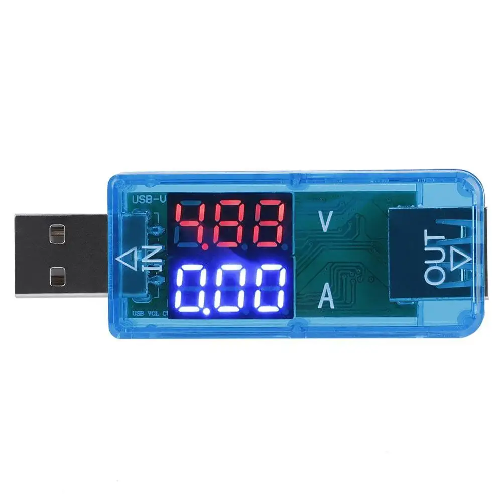 Blue ANENG USB цветной ЖК-Вольтметр Амперметр измеритель тока мультиметр для измерения usb-устройств QC2.0/QC3.0 Быстрая зарядка тест - Цвет: Blue