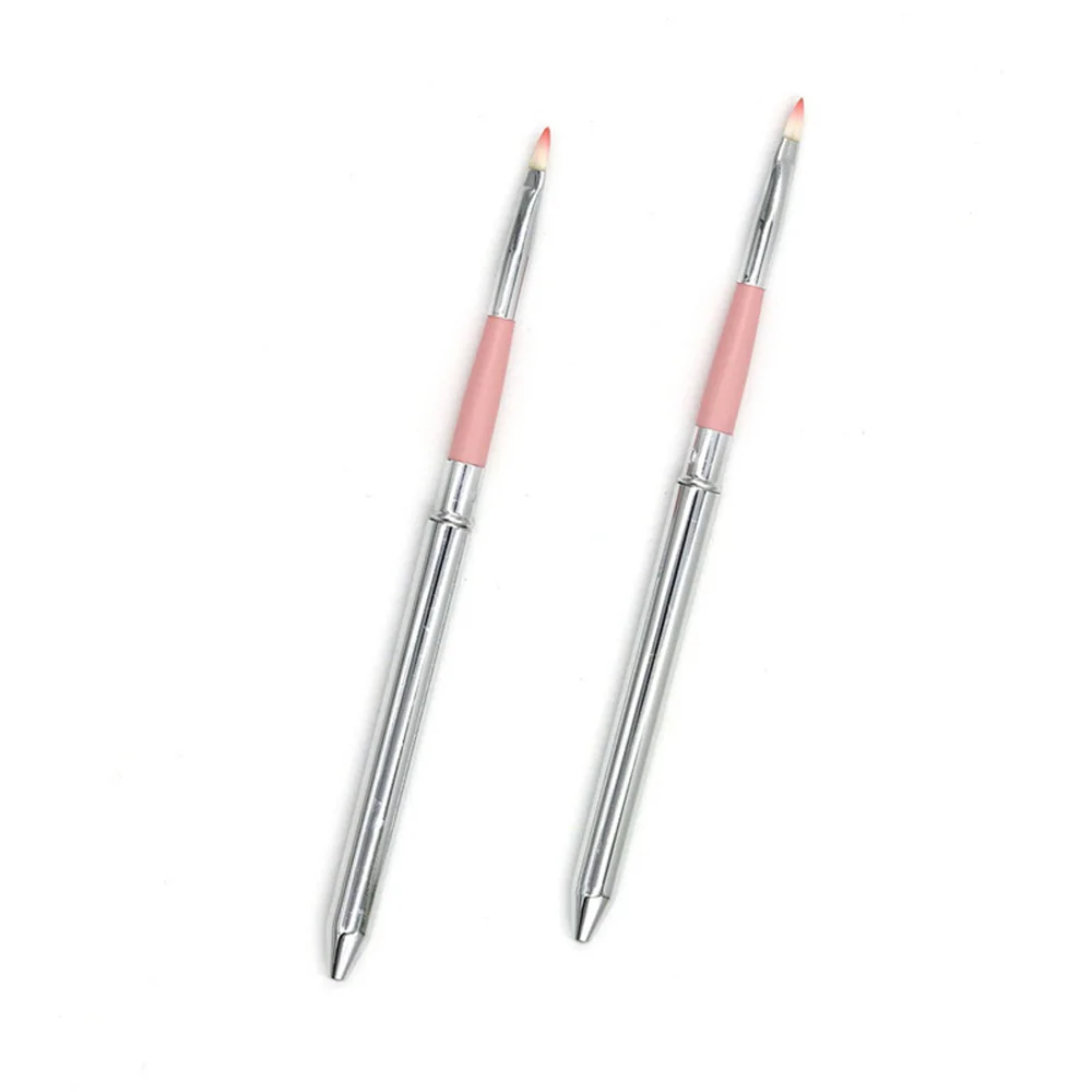 Золотая Серебряная кисточка для макияжа губ металлическая ручка косметический блеск помада Кисть блеска с