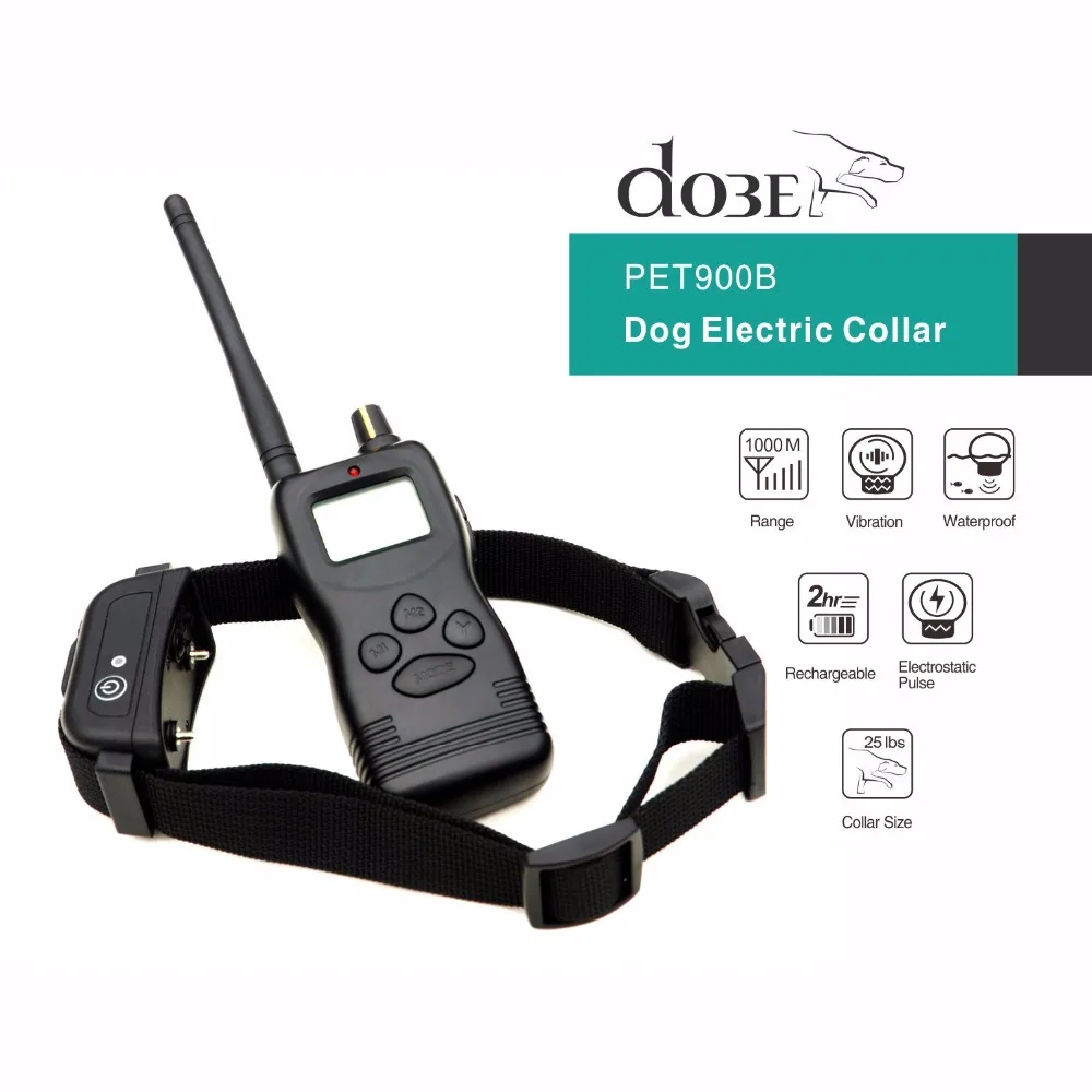 Тренировочный ошейник для собак с дистанционным управлением 1000 м перезаряжаемый