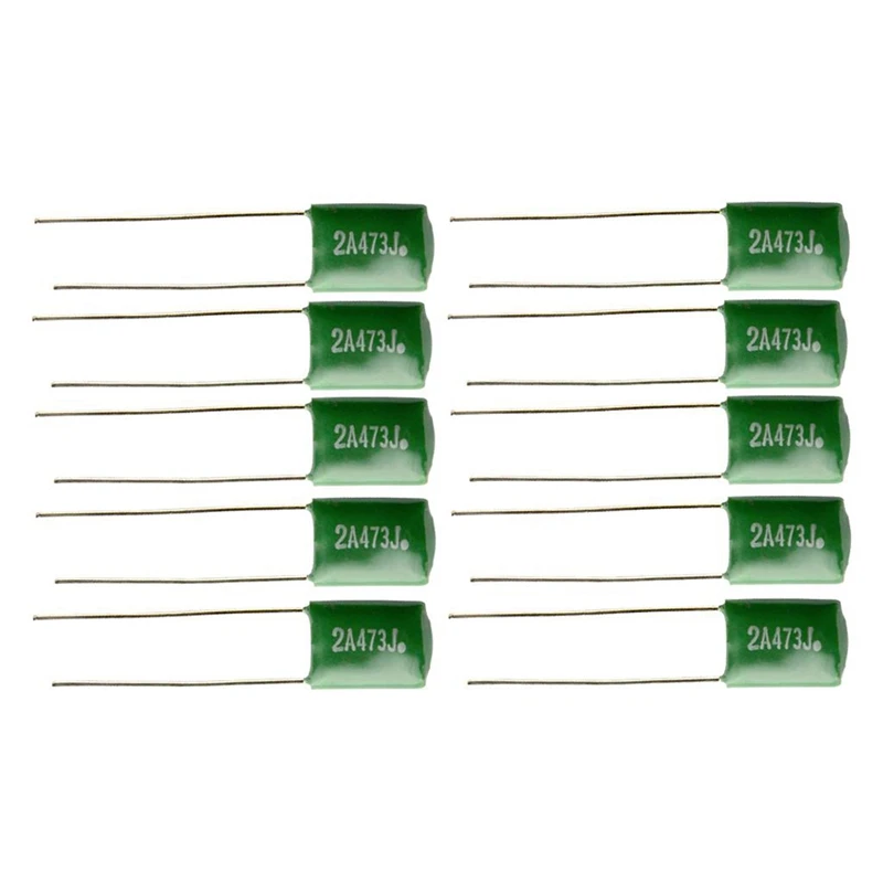 10 Pieces 0.047/2A473J Capacitors Diy For Electric Guitars Bass Tone Caps Green | Спорт и развлечения