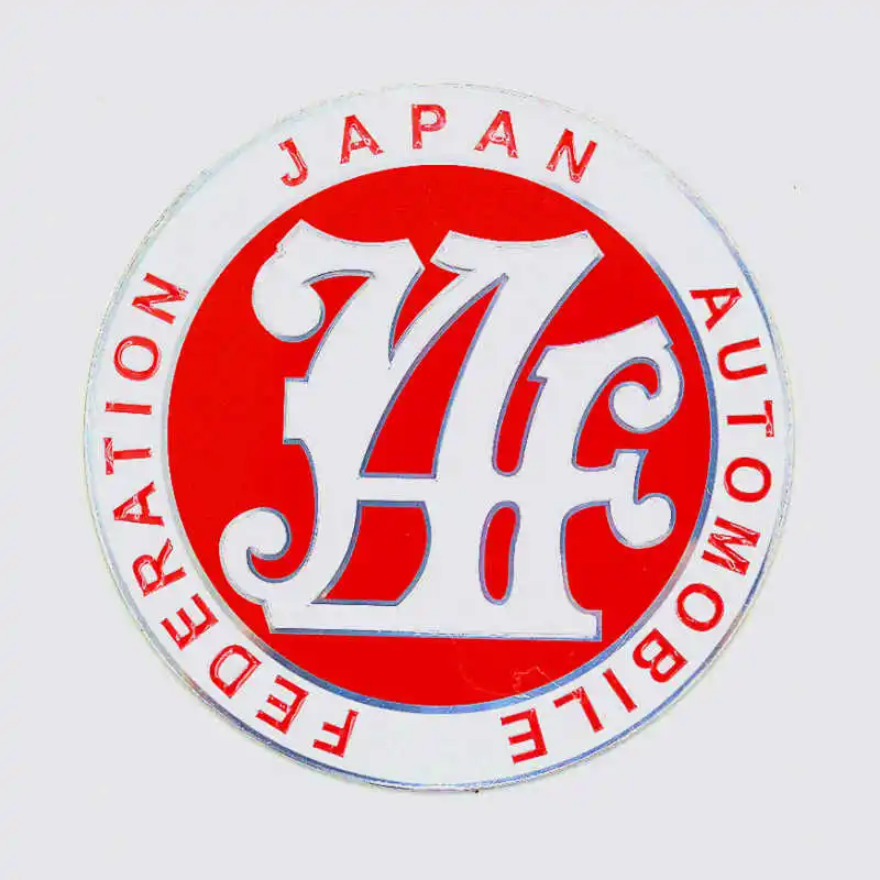 

new Car Styling 9x9cm Universal Mirror Finish Car Badge For Japan Automobile Federation JAF Badge Emblem Car Accessories
