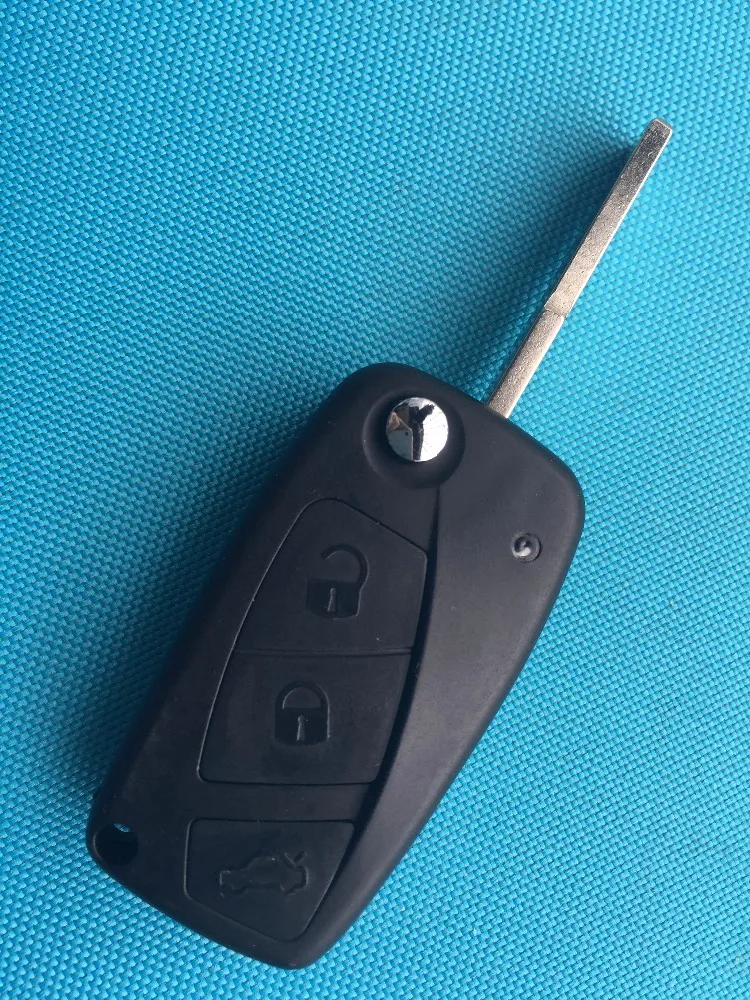 1Pc New Replacement Shell Blank Uncut For Fiat PANDA IDEA PUNTO STILO DUCATO 3 Button Flip Key FOB Remote Case Folding No Logo - купить по