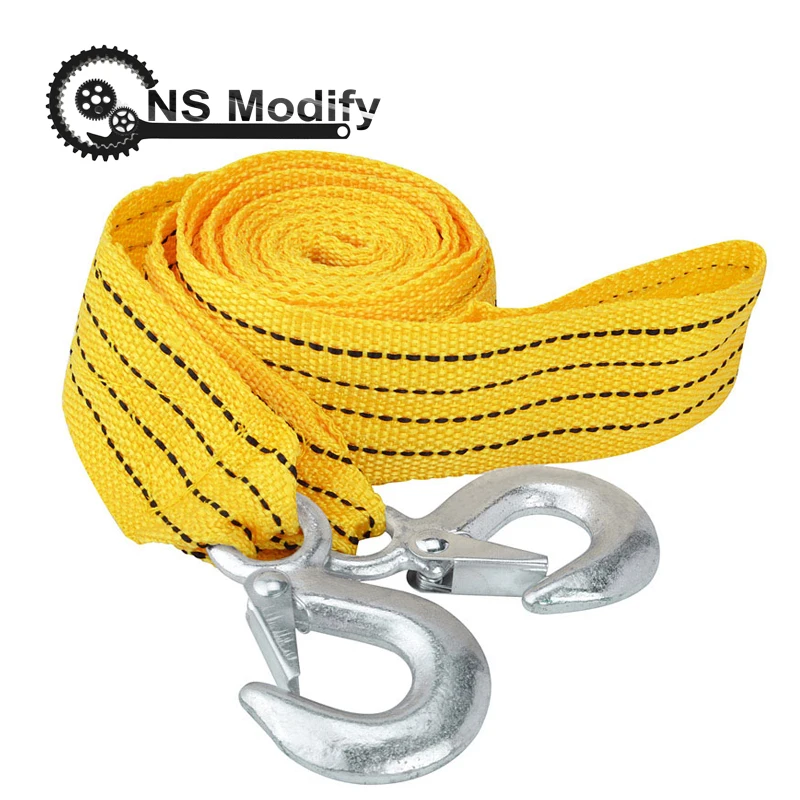 Автомобильный буксировочный трос с крючками 4 м 3 тонны|Буксировочные тросы| |
