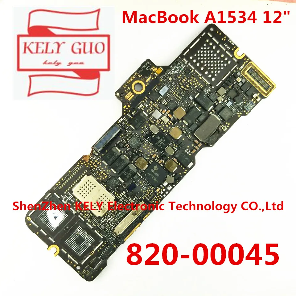 Неисправная логическая плата 2016 года 820 00045 A/10/11 для Apple MacBook A1534 ремонт 12