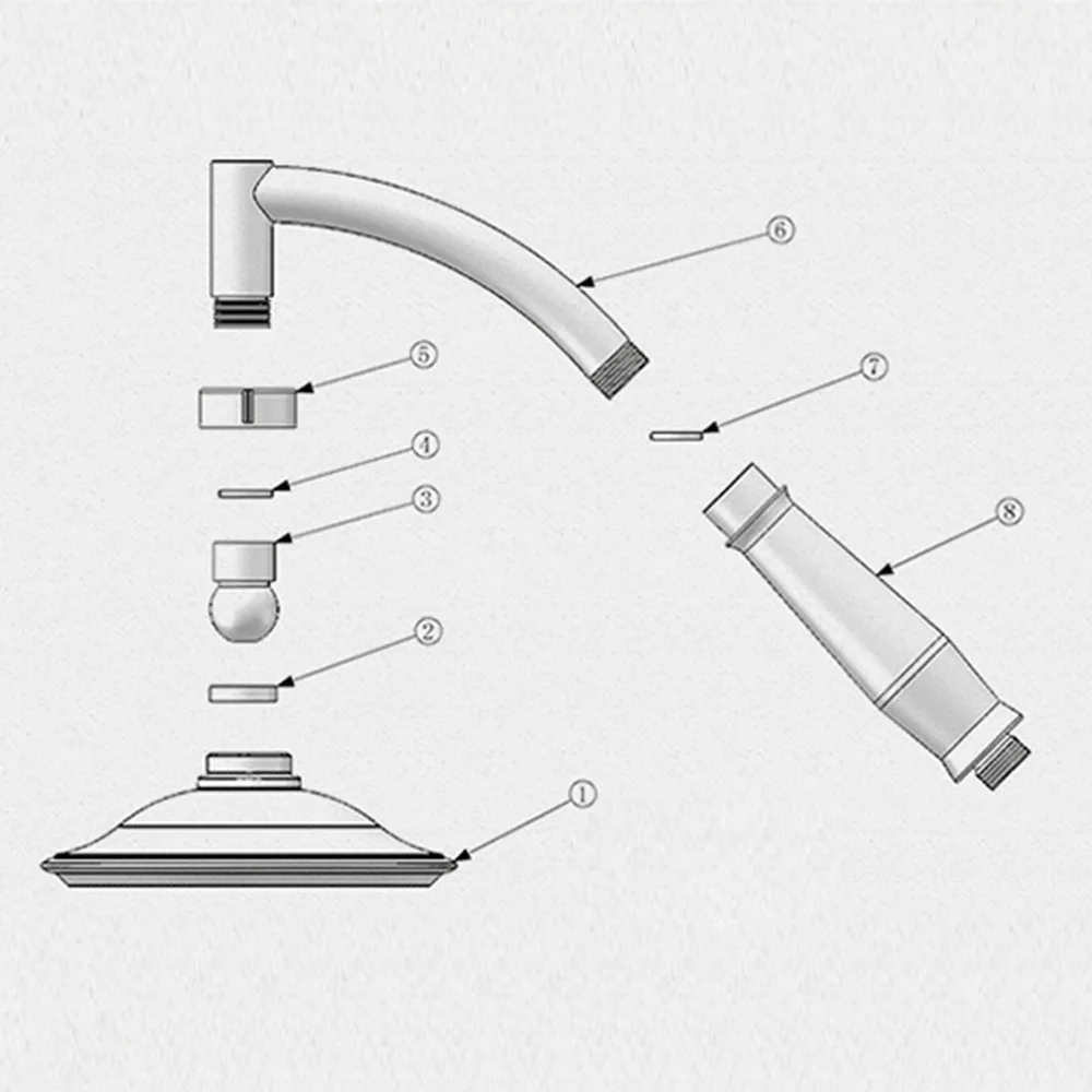Новое поступление 360 универсальная хромированная настенная латунная душевая