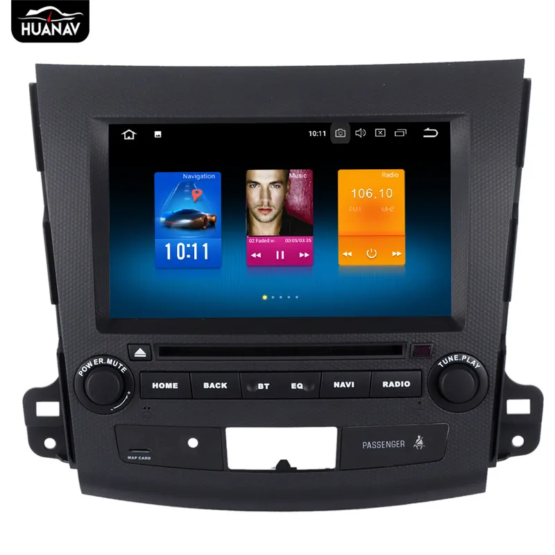 

Android 8 Car DVD player GPS navigation for Mitsubishi Outlander 2006-2012 for Peugeot 4007 auto stereo player multimedia Navi