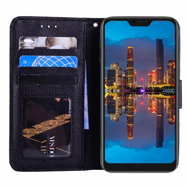 Для Xiaomi 8 mi8 8SE 6X Redmi 6 Pro 5 Plus 4X 4A Note 4 Leechee кожаный чехол Бумажник личи Личи флип на