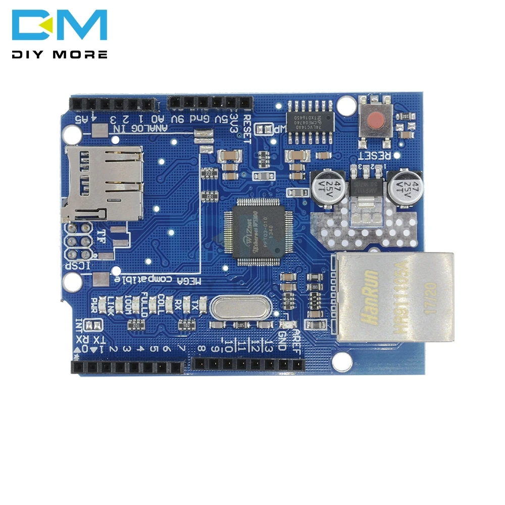 Ethernet щит W5100 Для Arduino основная плата RJ45 UNO ATMega 328 1280 MEGA2560 плата расширения сети модуль с Micro SD слот