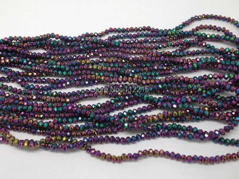 435pc 4mm Glass Crystal faceted Beads blue Ray Transparent green 15 color pick fit bracelet neckalce G401 |