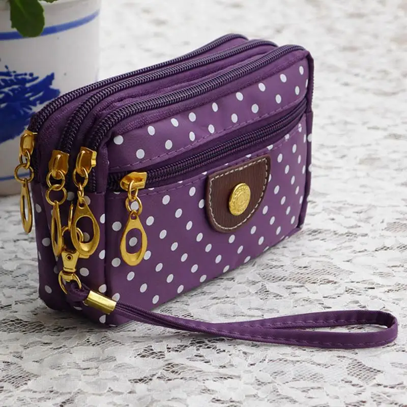 Женский клатч в горошек кошелек чехол для телефона | Багаж и сумки