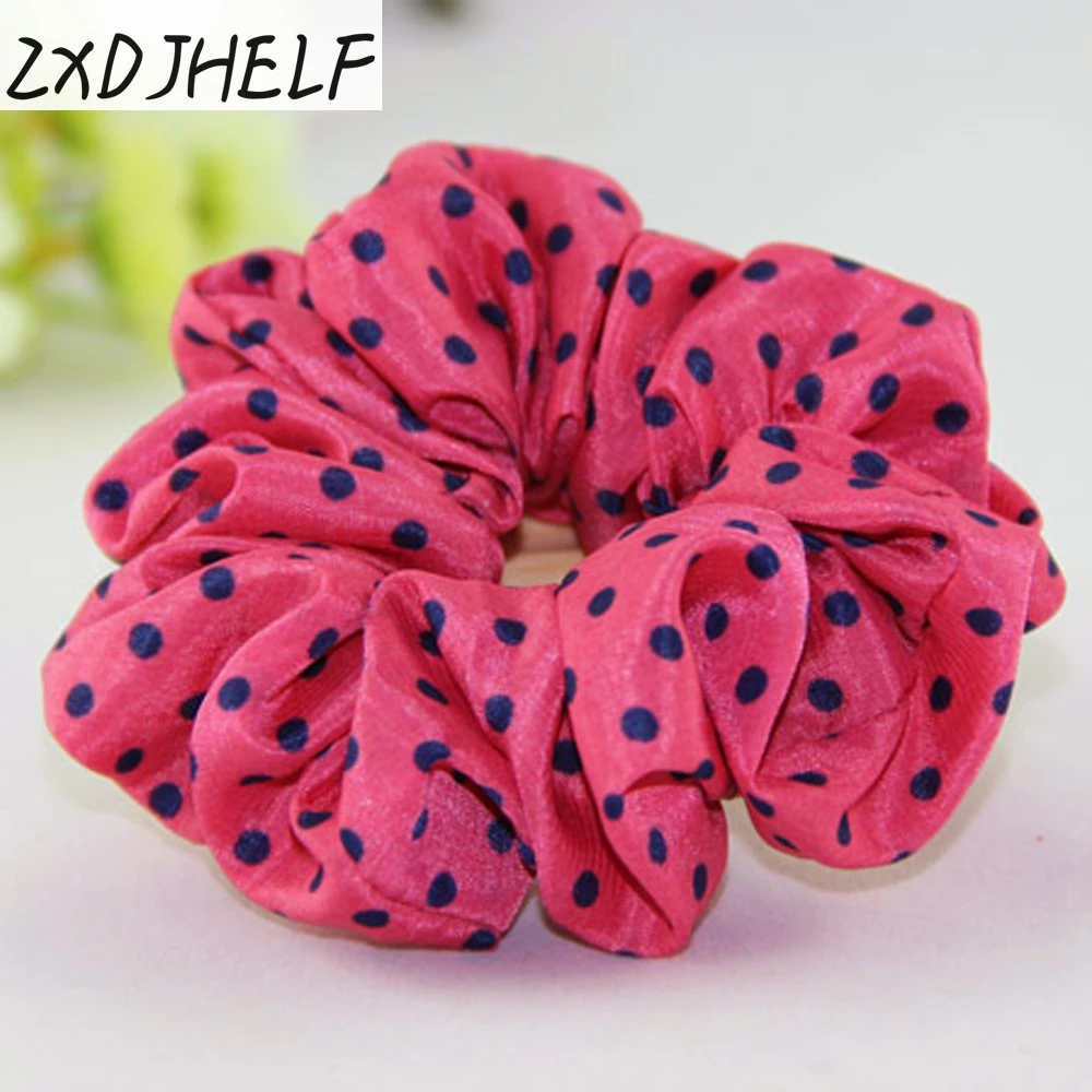 ZXDJHELF милое кольцо для волос в горошек женские аксессуары шифоновые резинки