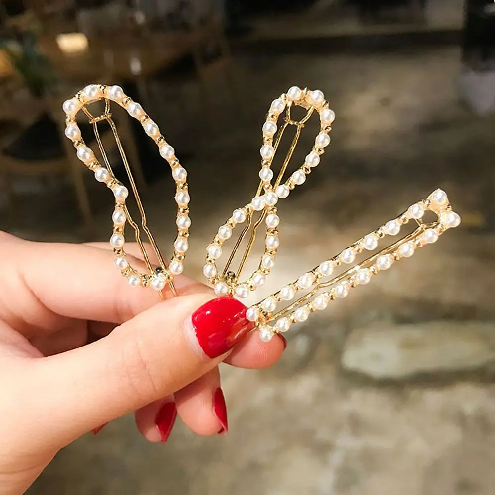 Женские аксессуары для волос Love Heart Pearl заколка девочек сплав лягушка нежные