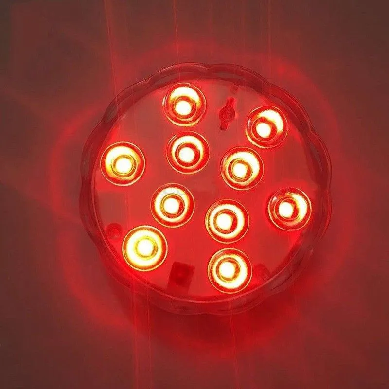 10 Led с дистанционным управлением RGB погружной свет на батарейках подводная Ночная