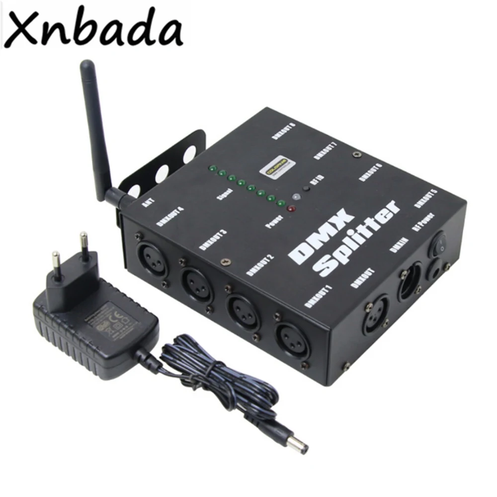 8 канальный DMX512 разделитель усилителя сигнала Way DMX Дистрибьютор для сценического